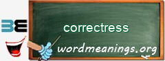 WordMeaning blackboard for correctress